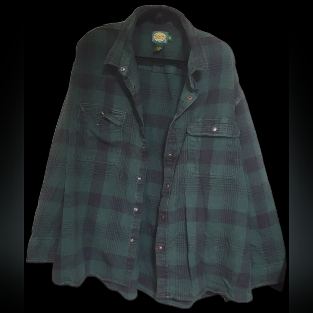 Cabela's Green and Black Outdoor Flannel